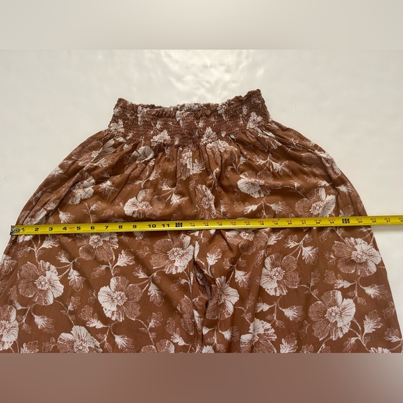 PINK LILY SOUL BROWN FLORAL PRINT PANT Sz. XL - Picture 10 of 10